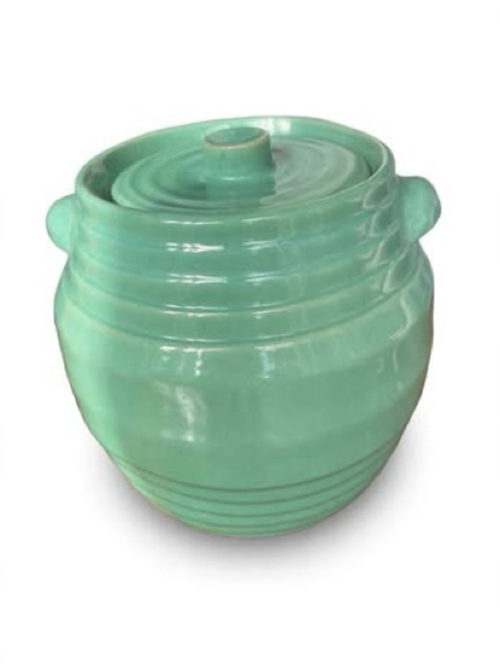 Vintage Green Beehive Cookie Jar 9" - Pfaltzgraff - Retro MCM Kitchen Canister